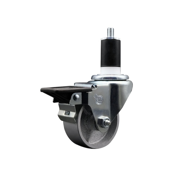 3'' Semi Steel Swivel 1-1/2'' Expanding Stem Caster with Brake